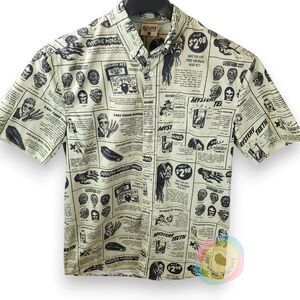 Creepy Co Small Vintage Horror Ad Button Down Shirt
